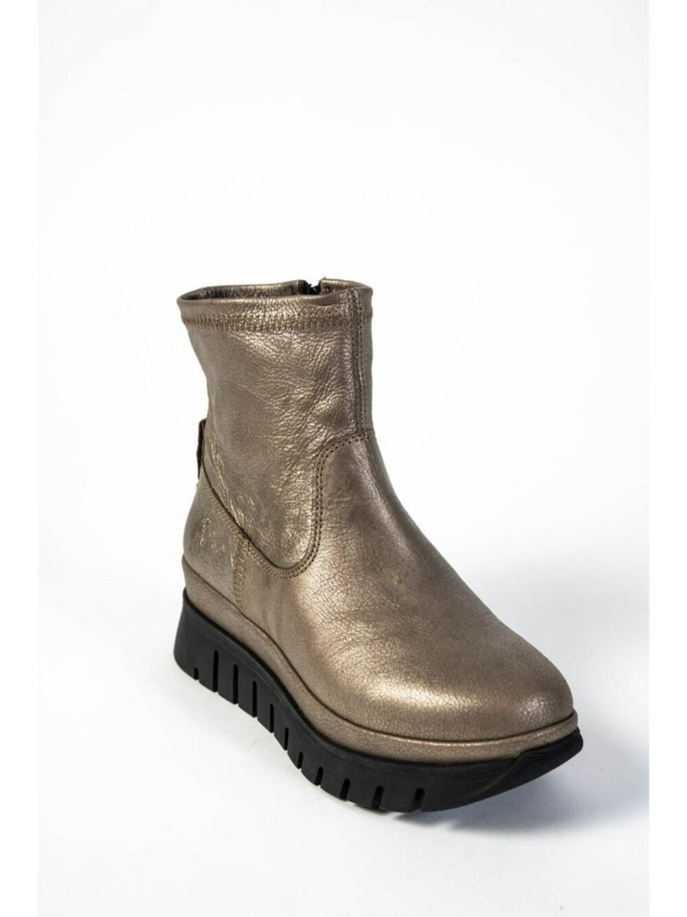 Fly London Leather Wedge Boots Bronze Women’s Shoes Size 37 US 7 MSRP $285